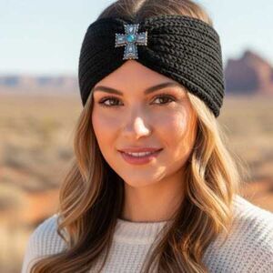 Ladies Cross Knitted Winter Headband